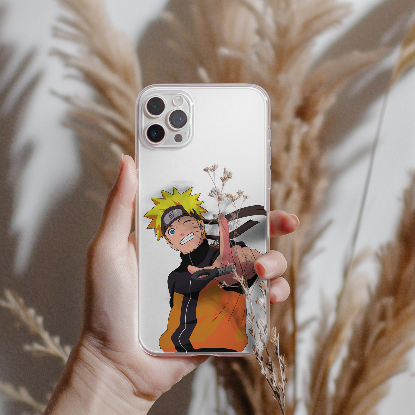Naruto Kunai Pose Anti-Yellow Printed Case