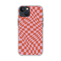 Wavy Pink & Red Checkered iPhone Case