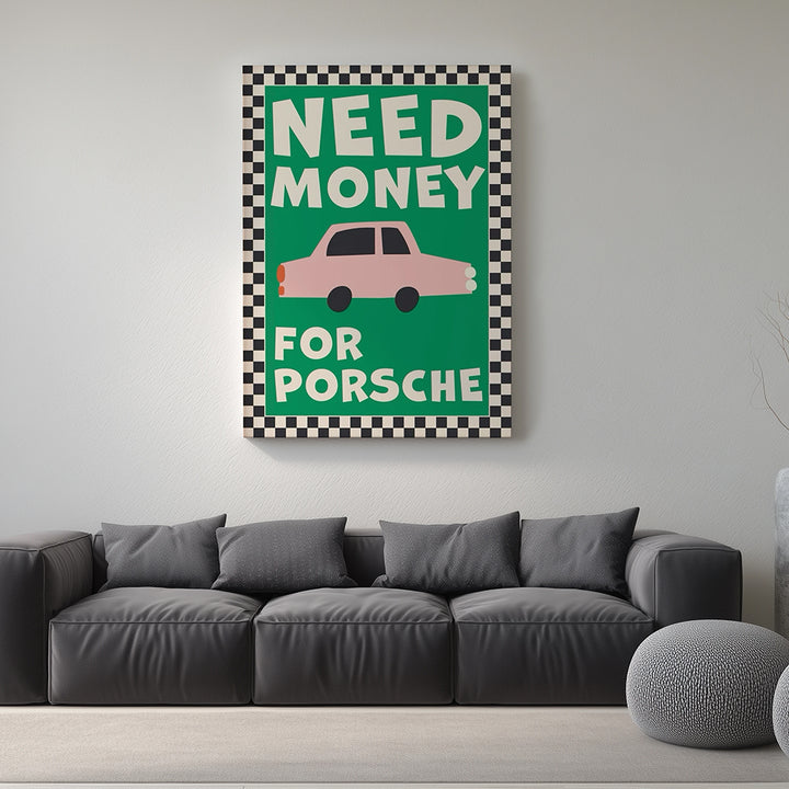 The Ambition Retro-Automotive Satire Wall Frame
