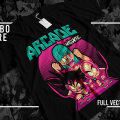 Dragon Ball Arcade Neon Oversized Anime T-Shirt – Retro Streetwear Tee