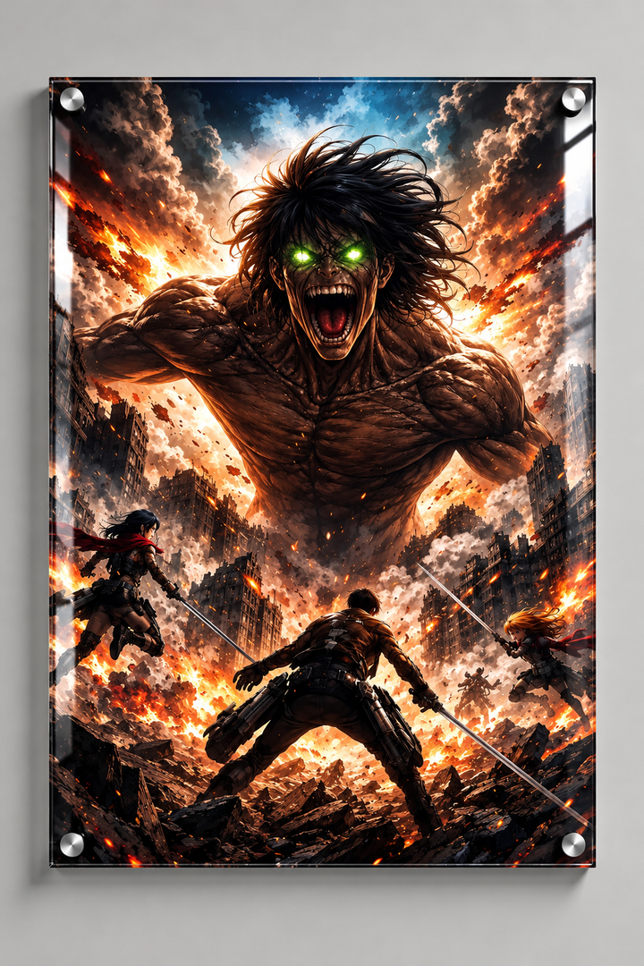 Attack Titan Eren Battle Acrylic Poster