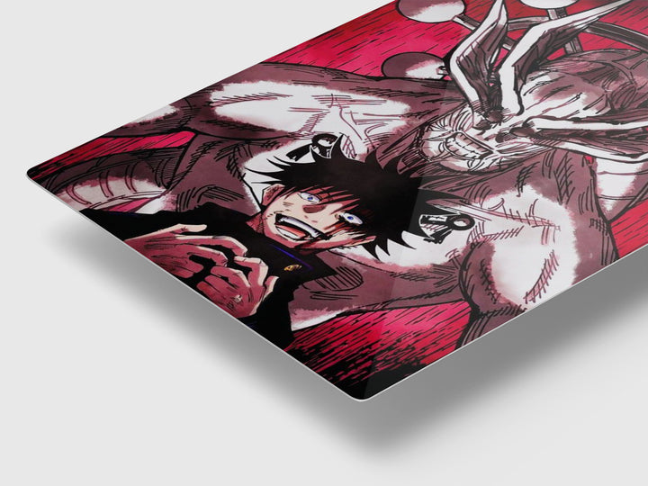 Megumi Fushiguro Shadow Rage Metal Poster