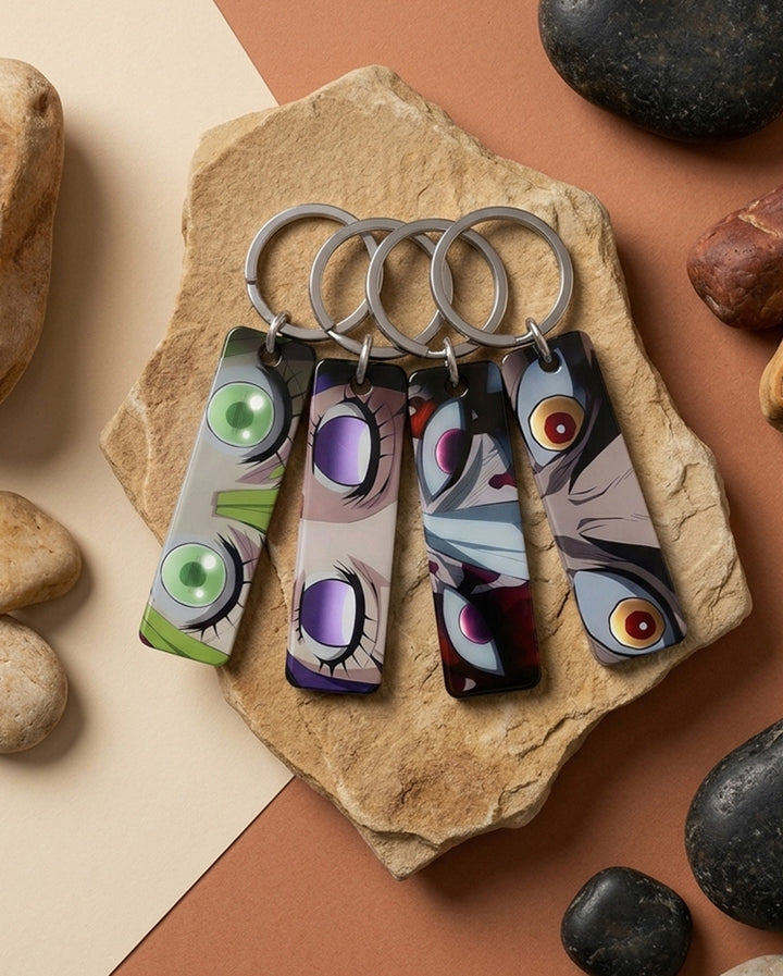 Demon Slayer Hashira Keychain Bundle — Rengoku + Tengen + Shinobu + Mitsuri