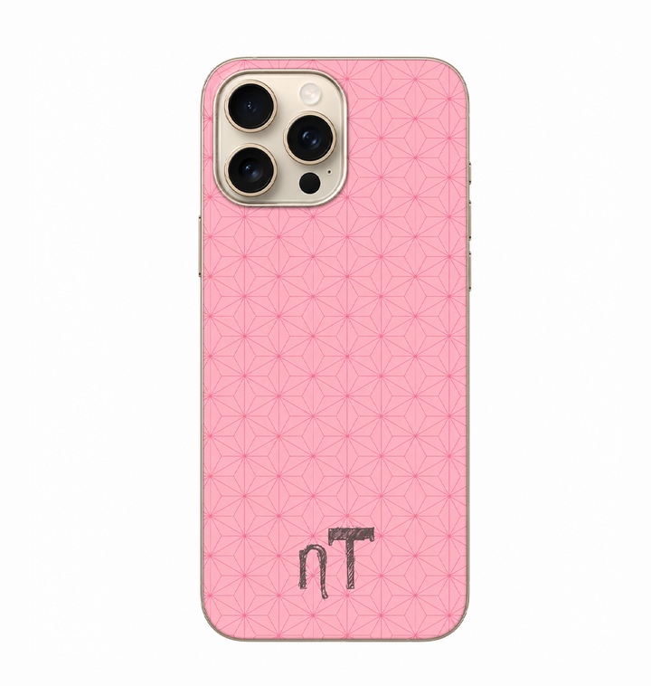 Nezuko Asanoha Custom Initial Phone Case
