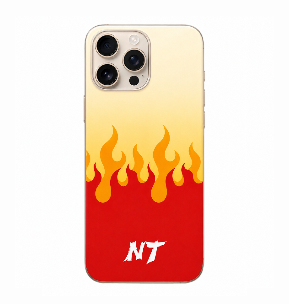 Rengoku Flame Custom Initial Phone Case