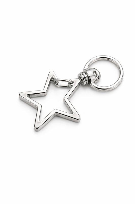 Shiny Star Keychain Hook - Premium Metal Accessory
