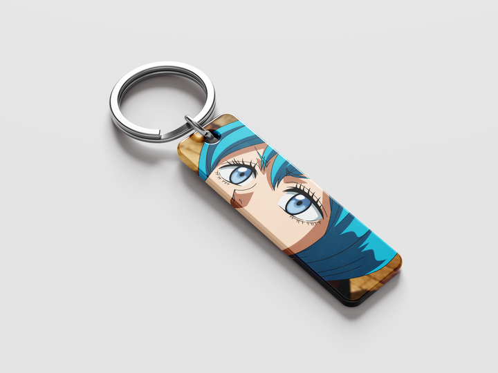 Grey Anime Eyes Keychain