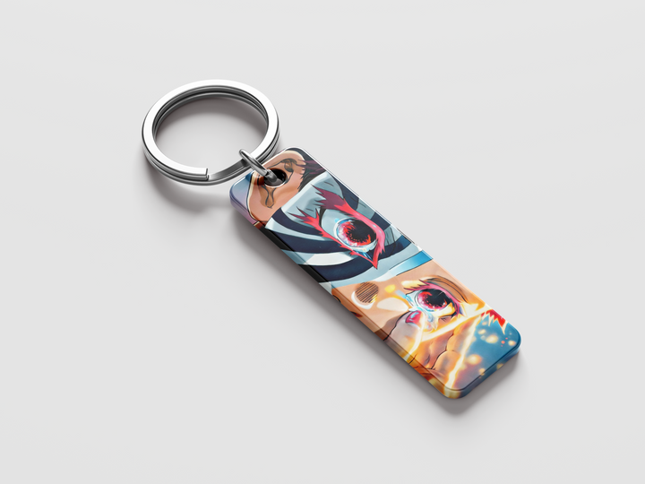 Akaza New Form Anime Eyes Keychain