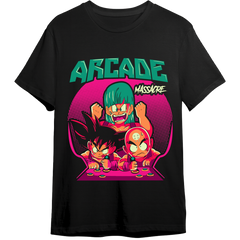 Dragon Ball Arcade Neon Oversized Anime T-Shirt – Retro Streetwear Tee