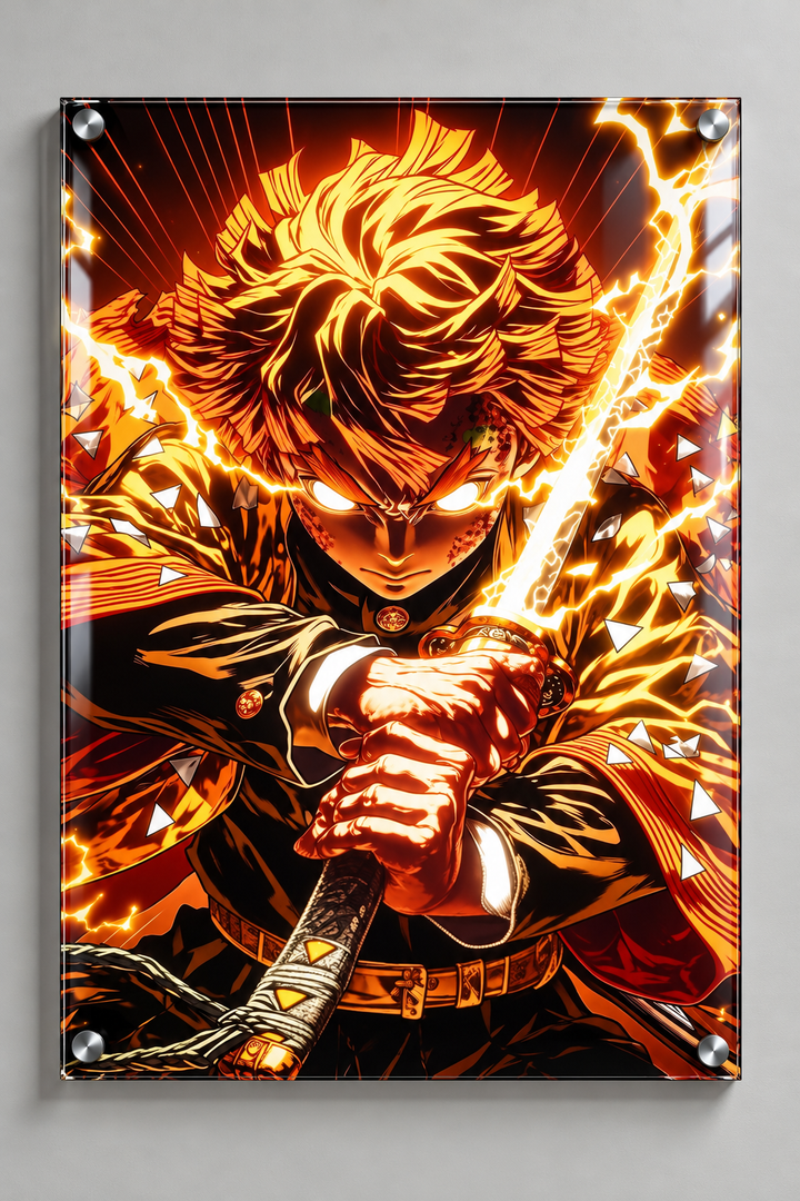Zenitsu Thunder Breathing Acrylic Poster