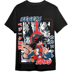 Dragon Ball Z Oversized Anime T-Shirt – Goku / Vegeta Black Streetwear Tee