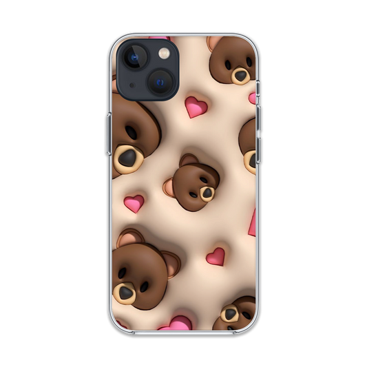Cute Teddy with Pink Heart Phone Case