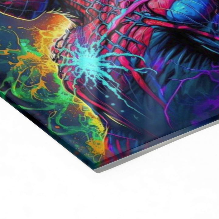 Spider-Man Neon Paint Splash Acrylic Poster