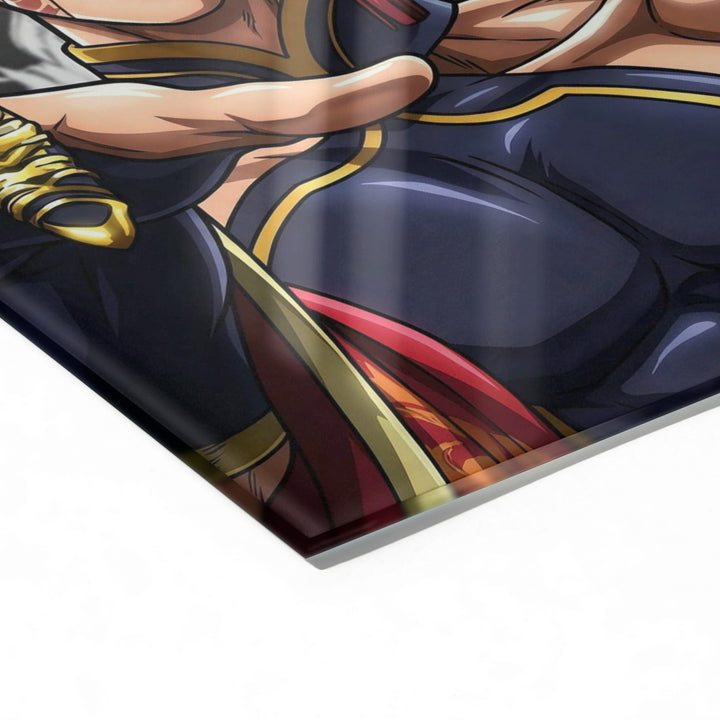 Blindfolded Warrior Manga Panel Acrylic Poster